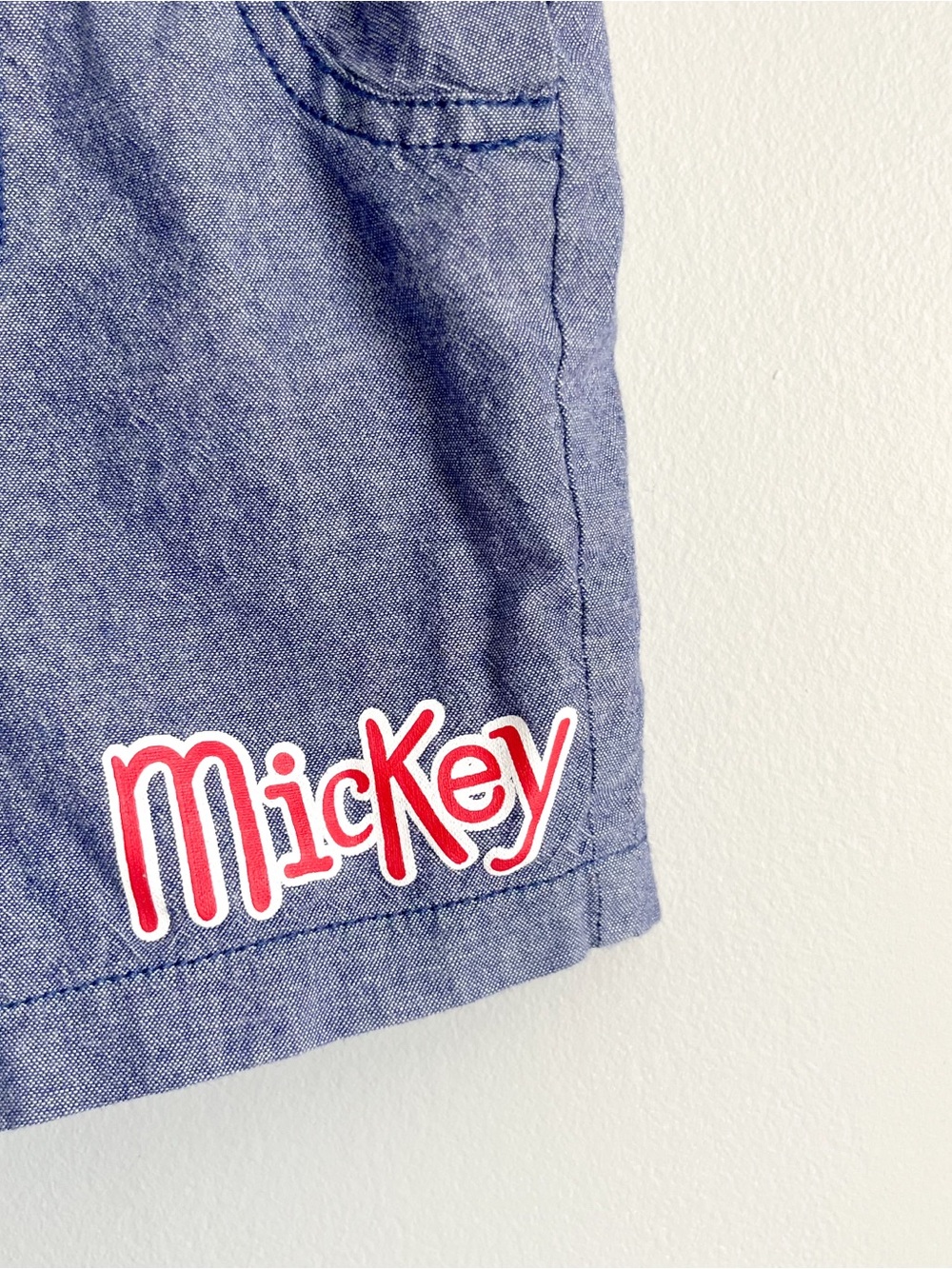Disney Baby Mickey Mouse shortalls overalls striped tshirt size 3-6 months - Picture 3 of 6